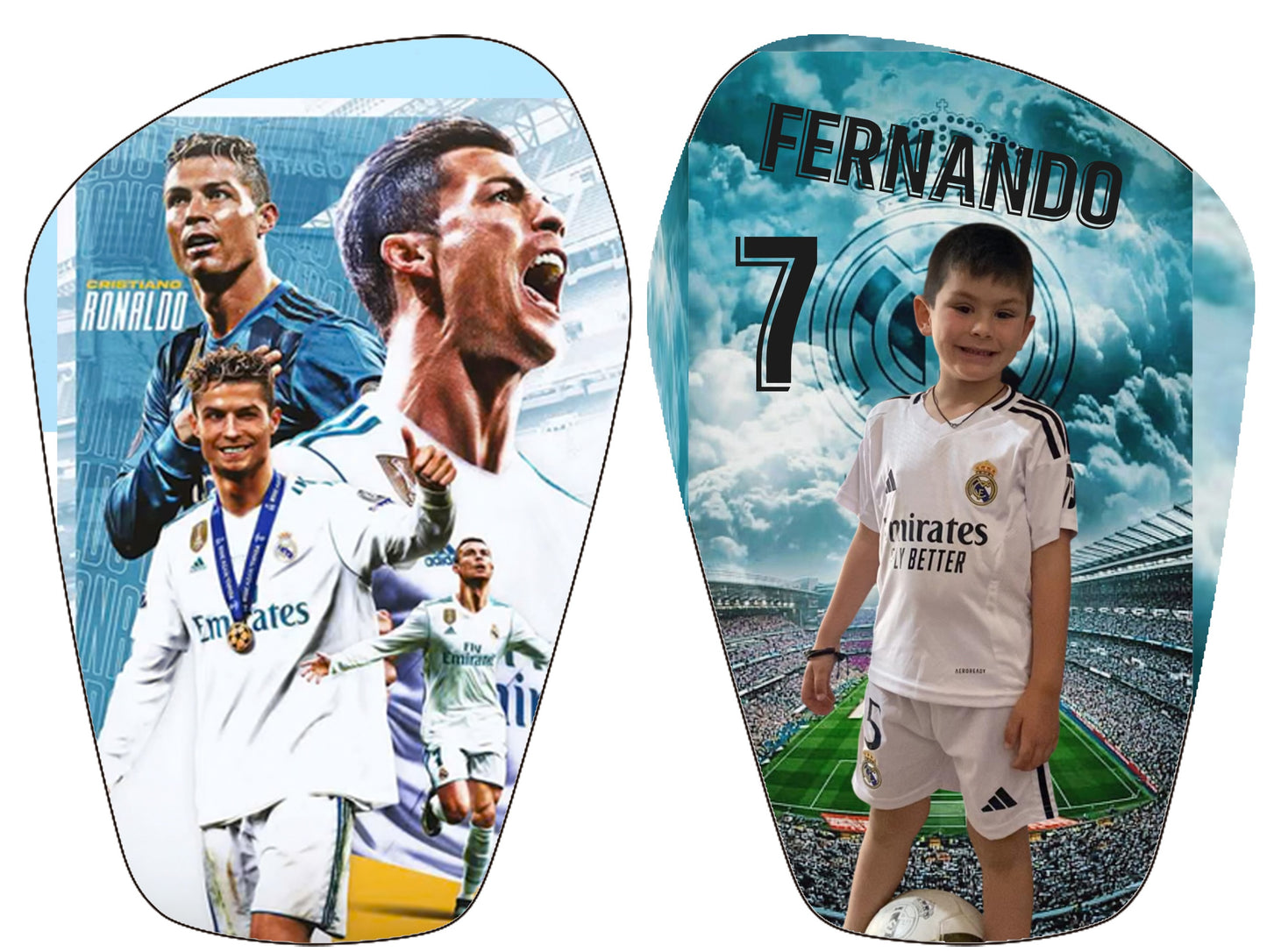 Espinilleras 100% personalizadas. Tamaño Estándar