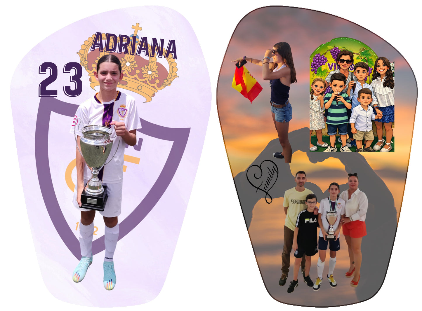 Espinilleras 100% personalizadas. Tamaño Estándar