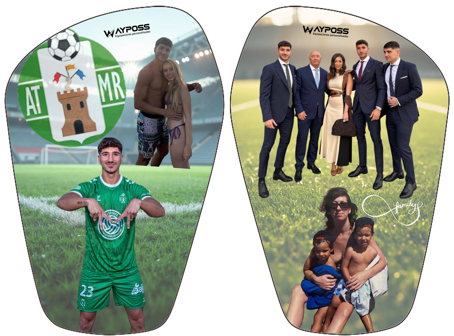 Espinilleras 100% personalizadas. Tamaño Estándar