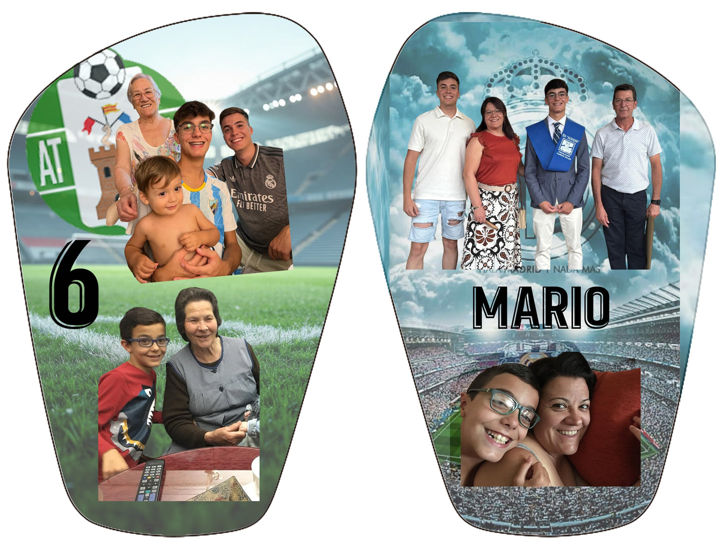 Espinilleras 100% personalizadas. Tamaño Estándar